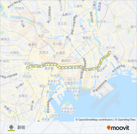 新宿線 Metro Line Map