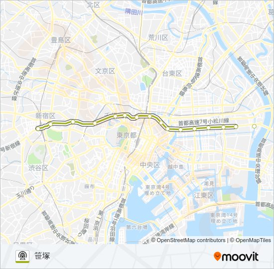 新宿線 Metro Line Map