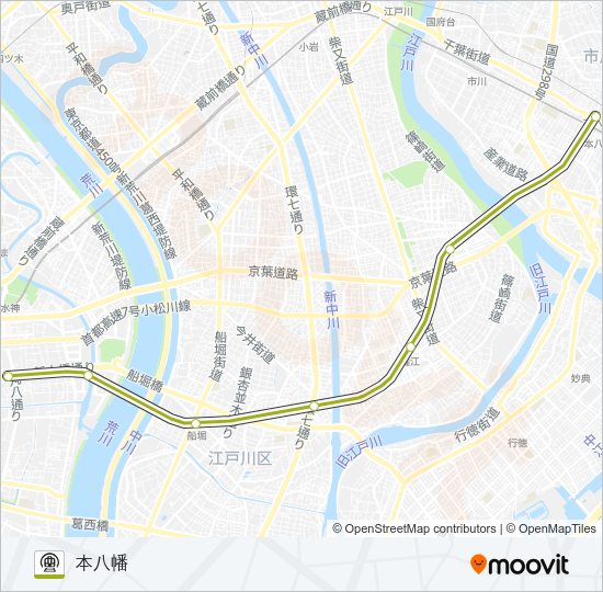 新宿線 Metro Line Map