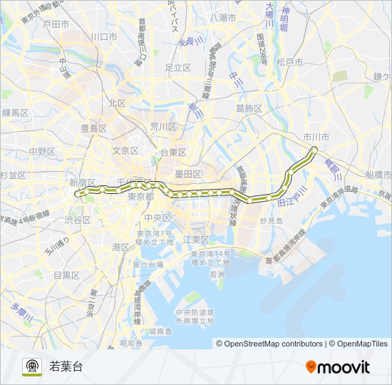 新宿線 Metro Line Map
