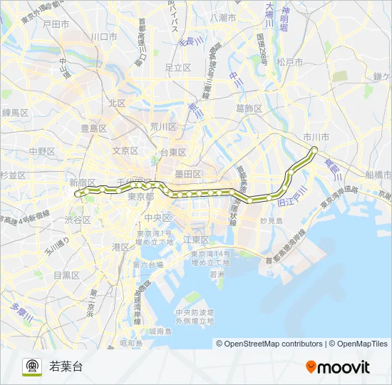 新宿線 Metro Line Map