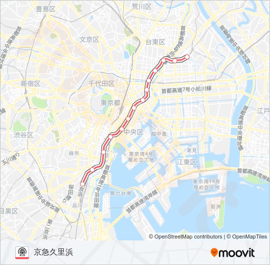 浅草線 Metro Line Map