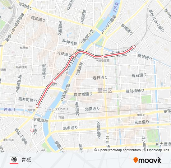 浅草線 Metro Line Map