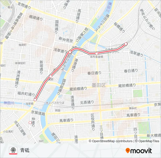浅草線 Metro Line Map