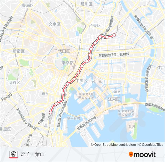 浅草線 Metro Line Map