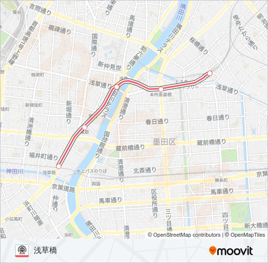 浅草線 Metro Line Map