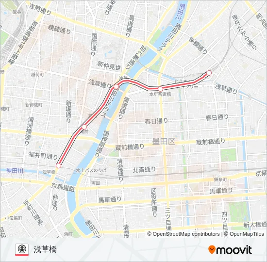 浅草線 Metro Line Map