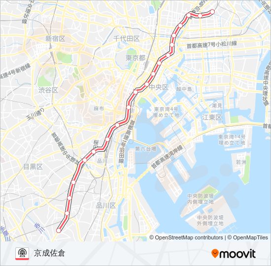 浅草線 Metro Line Map