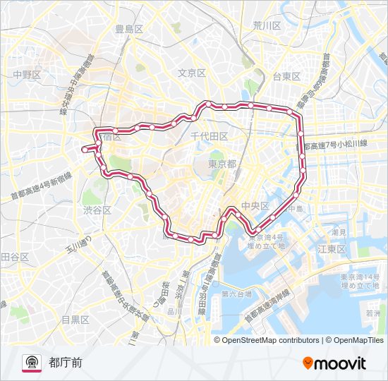 大江戸線 Metro Line Map