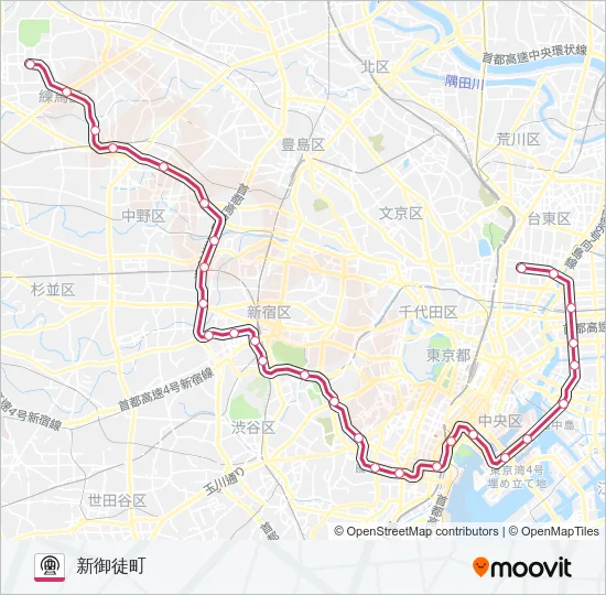 大江戸線 地下鉄 - メトロの路線図