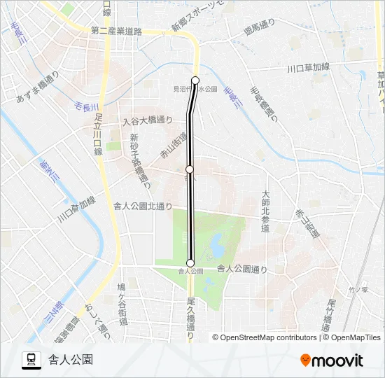 日暮里・舎人ライナー Train Line Map