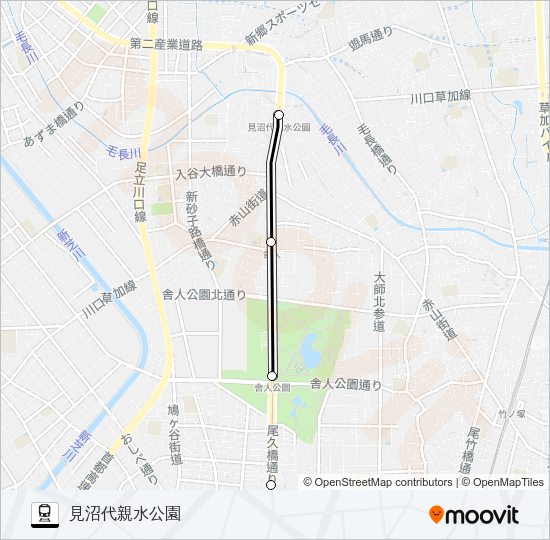 日暮里・舎人ライナー Train Line Map