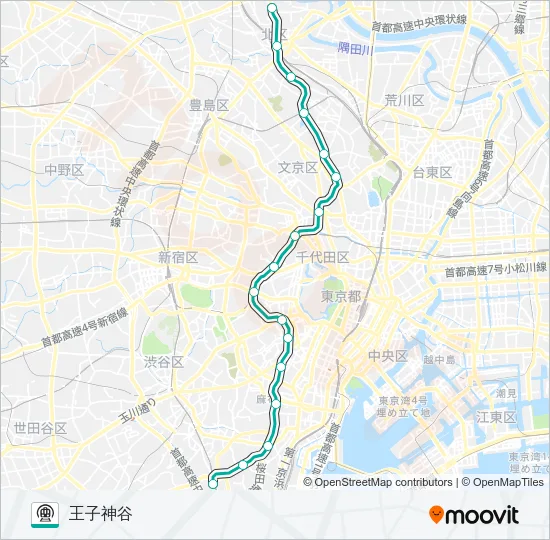 南北線 Metro Line Map