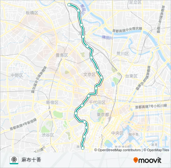 南北線 Metro Line Map