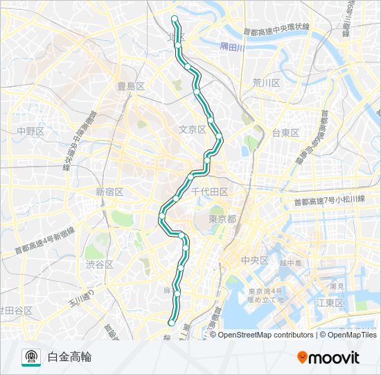 南北線 Metro Line Map