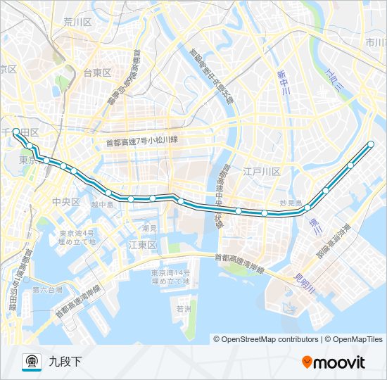 東西線 Metro Line Map