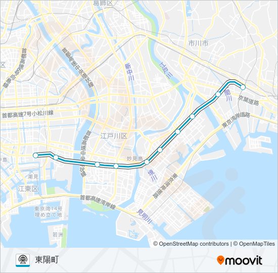 東西線 Metro Line Map