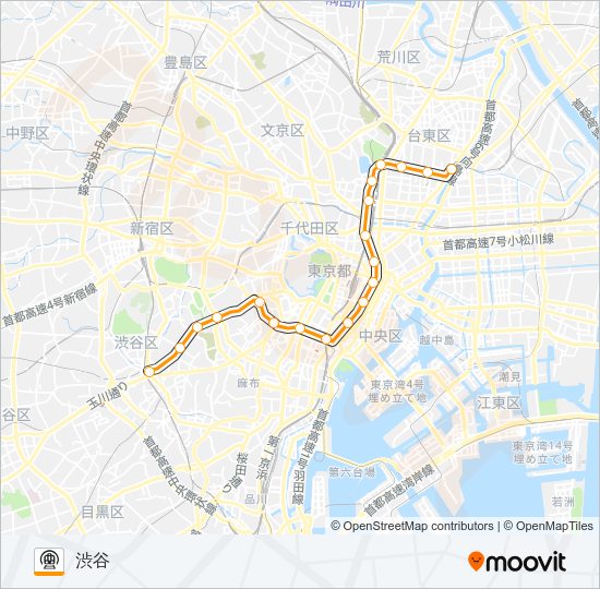 銀座線 Metro Line Map