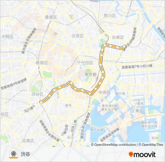 銀座線 Metro Line Map