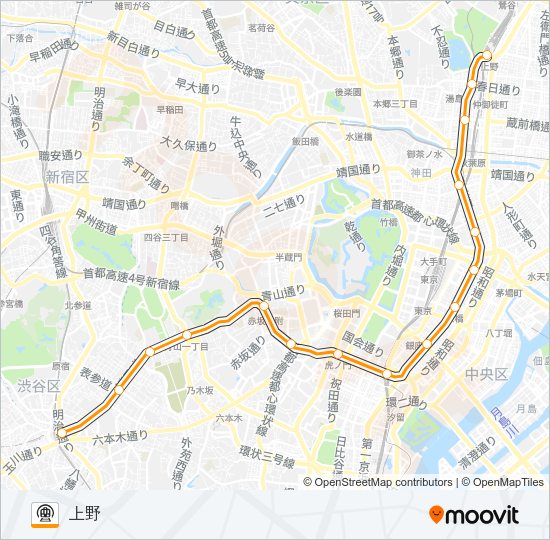銀座線 Metro Line Map