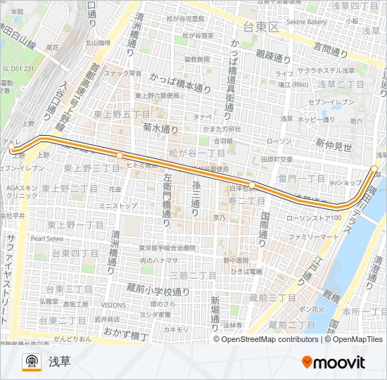 銀座線 Metro Line Map