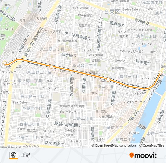 銀座線 Metro Line Map