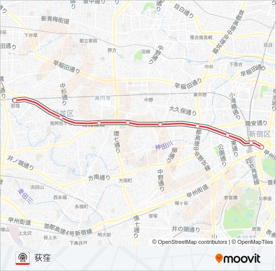 丸ノ内線 Metro Line Map