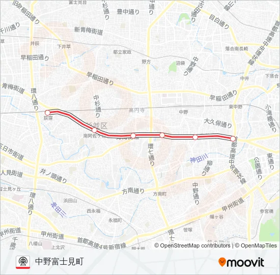 丸ノ内線 Metro Line Map