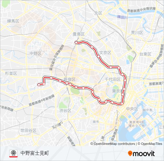 丸ノ内線 Metro Line Map