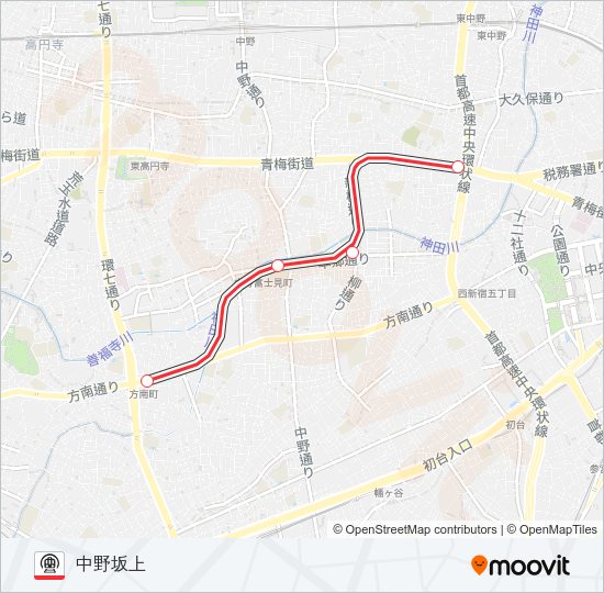 丸ノ内線 Metro Line Map