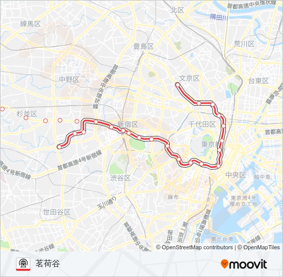 丸ノ内線 Metro Line Map