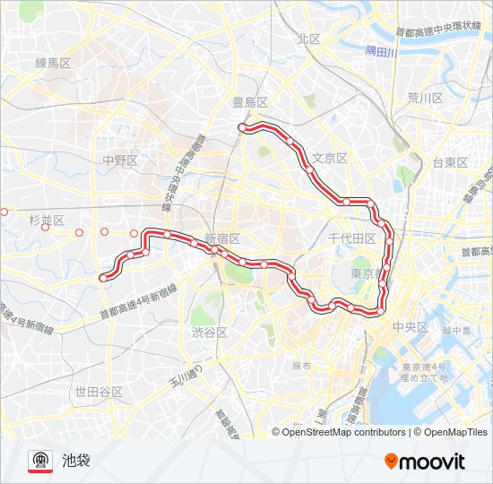 丸ノ内線 Metro Line Map