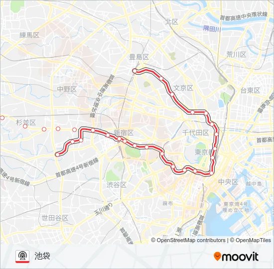 丸ノ内線 Metro Line Map