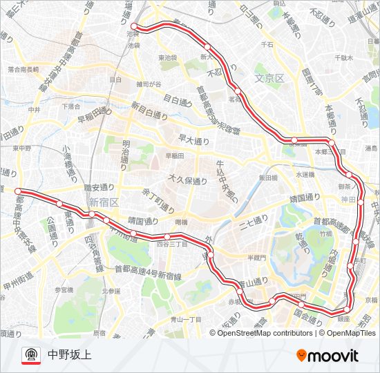 丸ノ内線 Metro Line Map