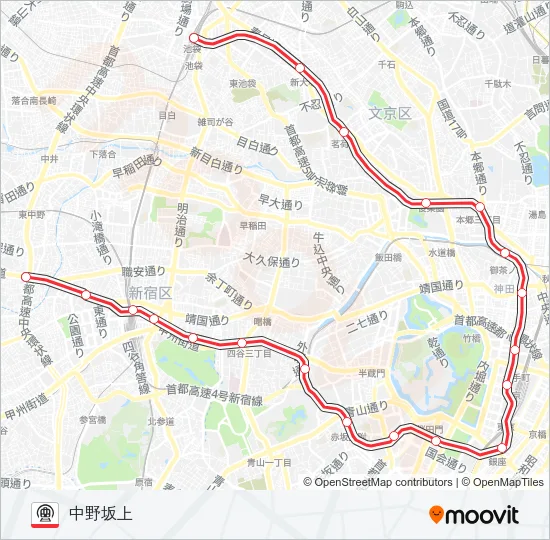 丸ノ内線 Metro Line Map
