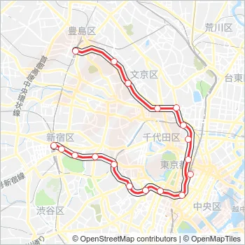 丸ノ内線 Metro Line Map
