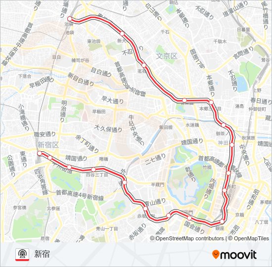 丸ノ内線 Metro Line Map