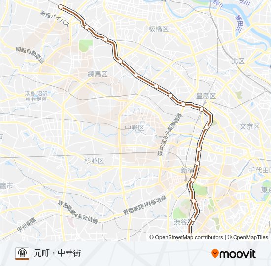 副都心線 Metro Line Map