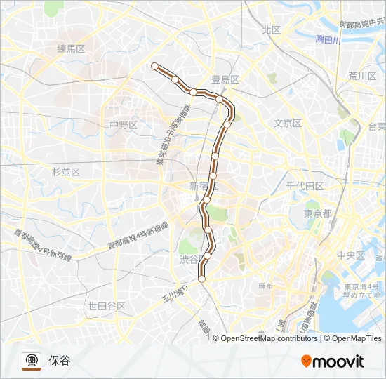 副都心線 Metro Line Map