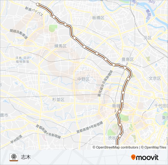 副都心線 Metro Line Map