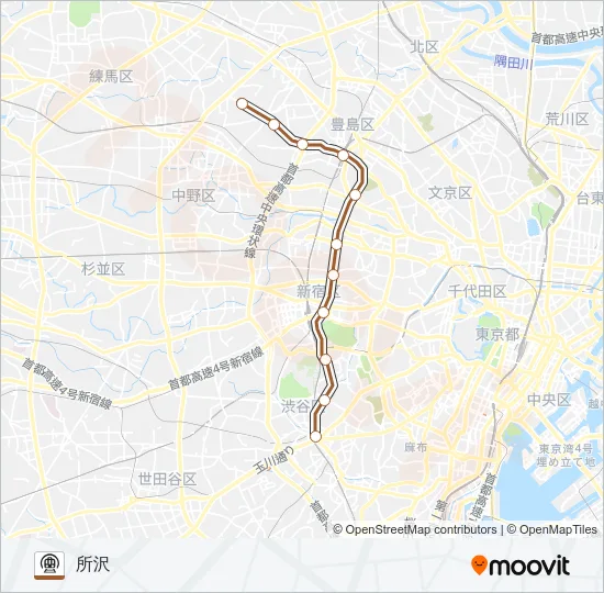 副都心線 地下鉄 - メトロの路線図