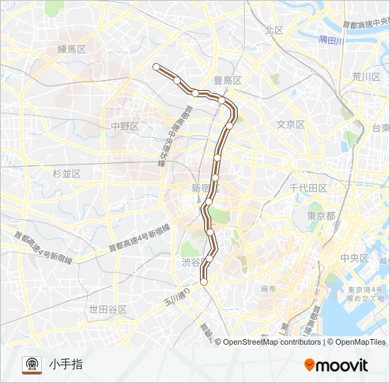 副都心線 Metro Line Map