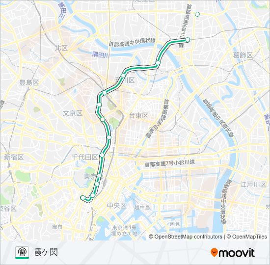 千代田線 Metro Line Map