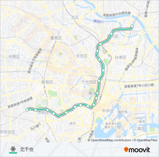 千代田線 Metro Line Map