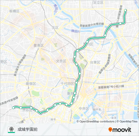 千代田線 Metro Line Map
