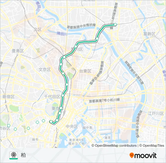 千代田線 Metro Line Map