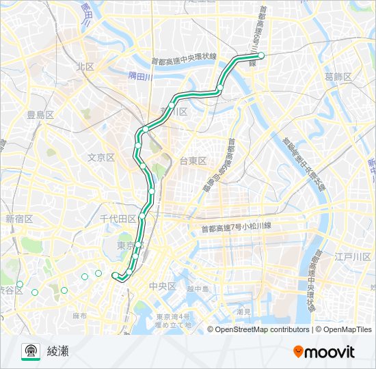 千代田線 Metro Line Map