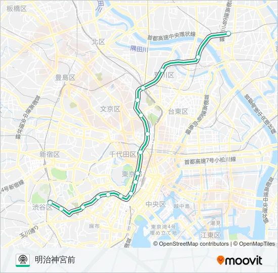 千代田線 Metro Line Map
