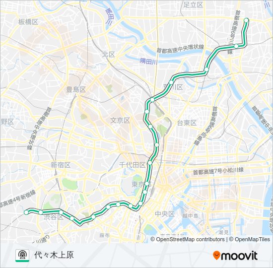 千代田線 Metro Line Map