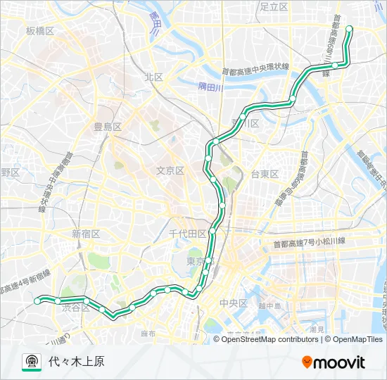 千代田線 Metro Line Map